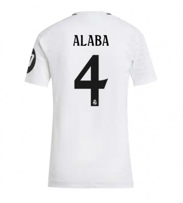 Real Madrid David Alaba #4 Hjemmebanetrøje Dame 2024-25 Kort ærmer